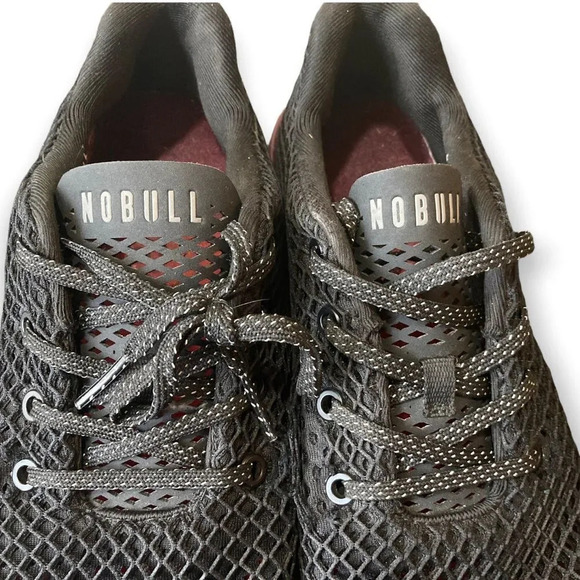 NOBULL Black Gradient Mesh Runner Sneakers Red Ombre Sole Mens 10 - Picture 4 of 12